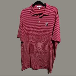 PETER MILLAR Summer Comfort Performance Jersey Polo White Red Size XL